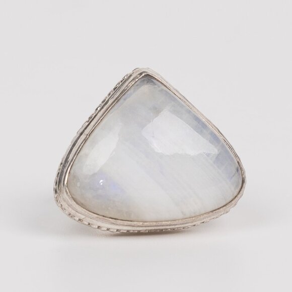 Moonstone sterling silver vintage ring size 5.5 LARGE stone! - Picture 6 of 8